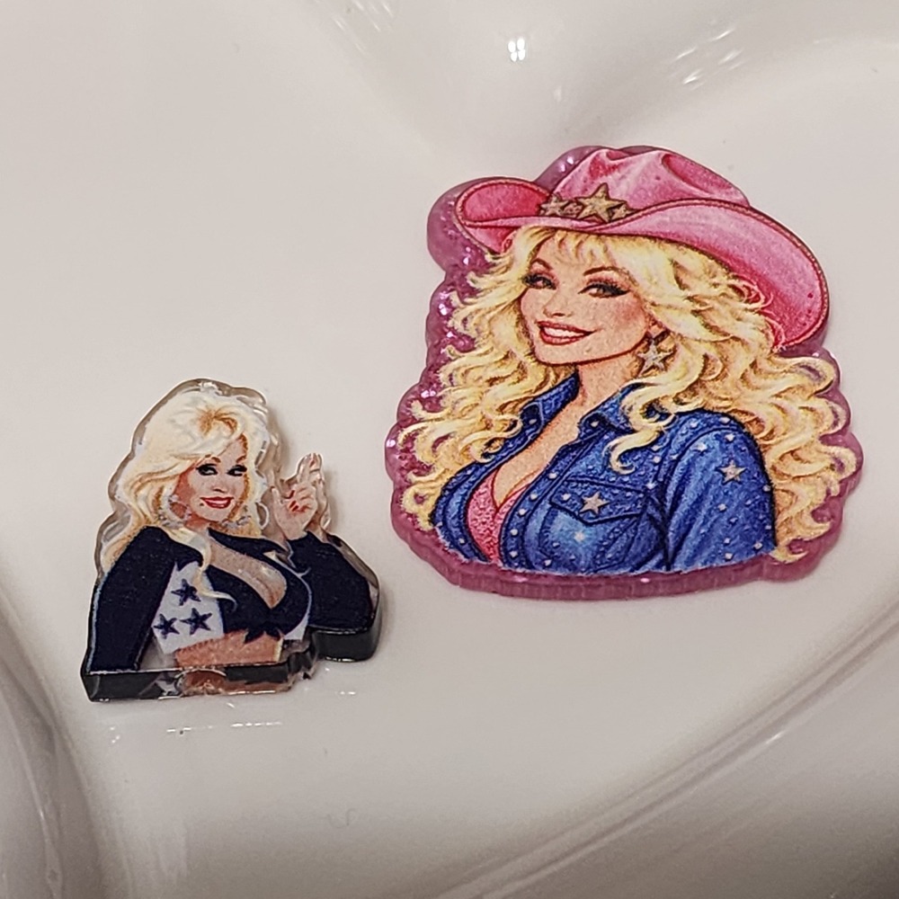 Doll Flatback Focal Bead Icon Beaded Pen Badge Music Acrylic Keychain Country